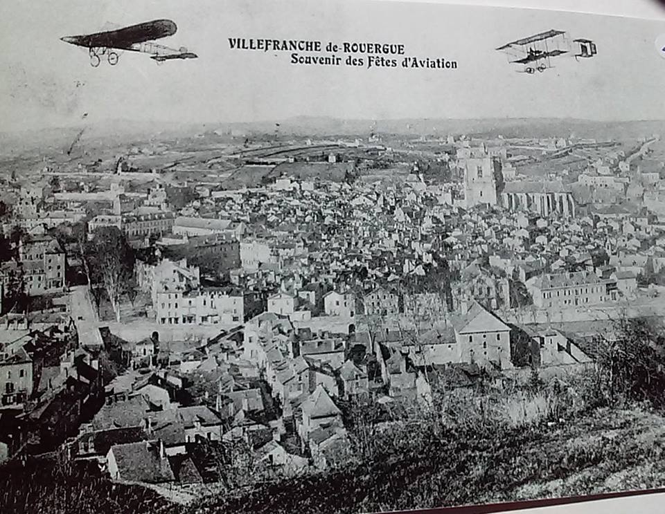 Photo ancienne de Villefranche-de-Rouergue, fête de l'aviation 1911