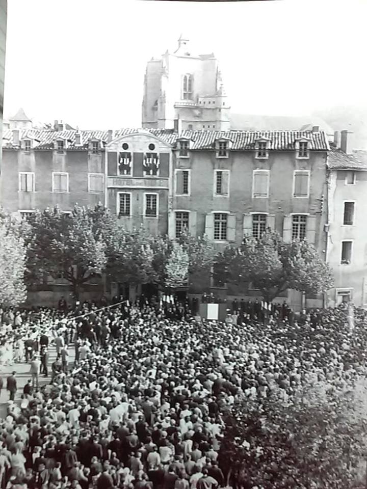 visite de gaulle 1962, photo ancienne Villefranche de Rouergue